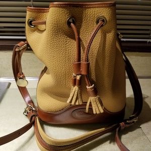 Dooney & Bourke Yellow Pebble  Bucket Bag